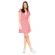 Vestido Estampado Curto Transpassado - Rosa com Preto