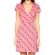 Vestido Estampado Curto Transpassado - Rosa com Preto