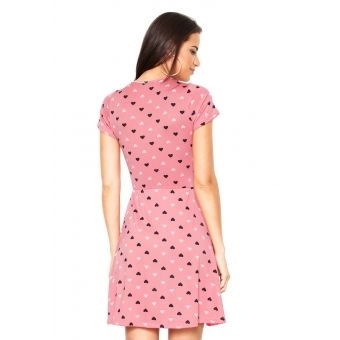 Vestido Estampado Curto Transpassado